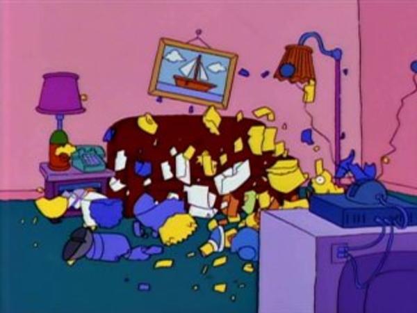 Shattering Couch Gag The Simpsons Couch Gag Know Your Meme
