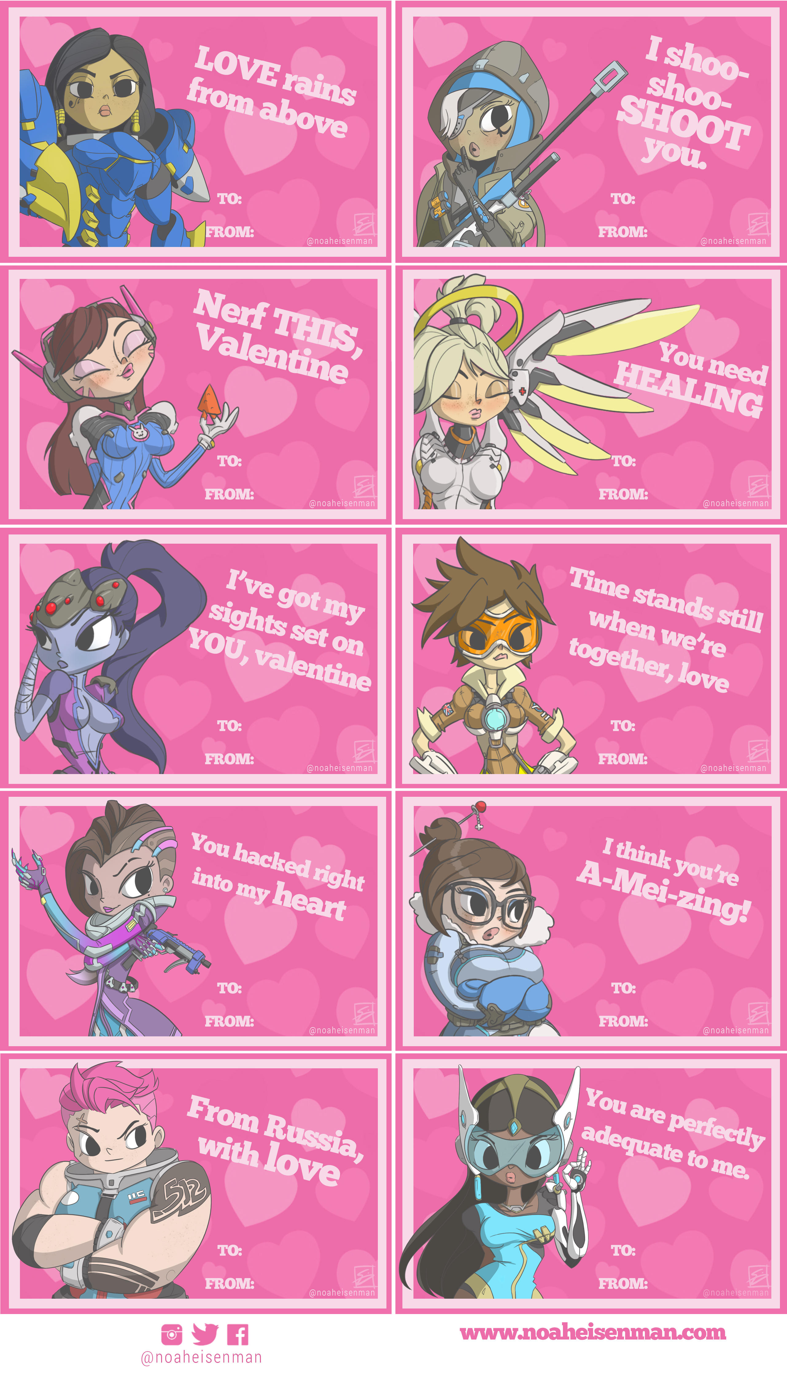Printable Overwatch Valentine's Day Cards | Overwatch | Know Your Meme