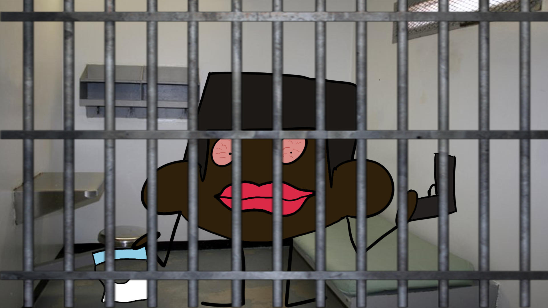 Tyrone with Gun in Jail Tyrone Know Your Meme