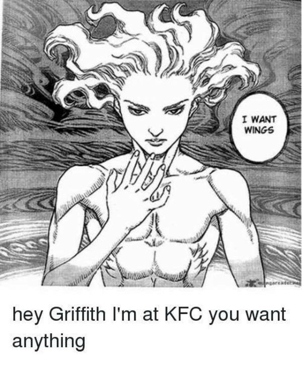 I want wings Griffith / Femto Know Your Meme