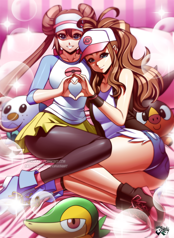 Commission Hilda X Rosa By Jadenkaiba Pokémon Know Your Meme 