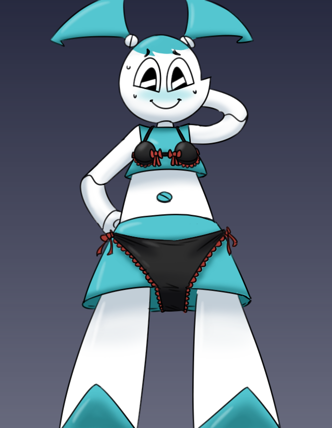 my life as a teenage robot, jenny wakeman, lingerie, 97% of mlaatr fanart i...