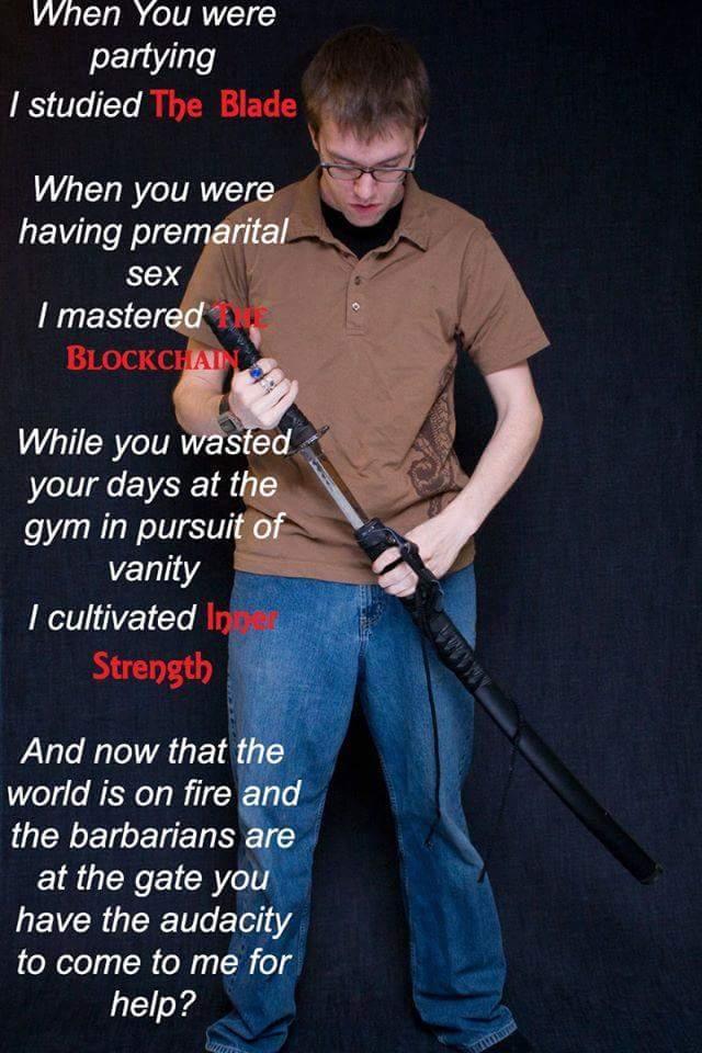 when you were partying i studied the blade i studied the blade