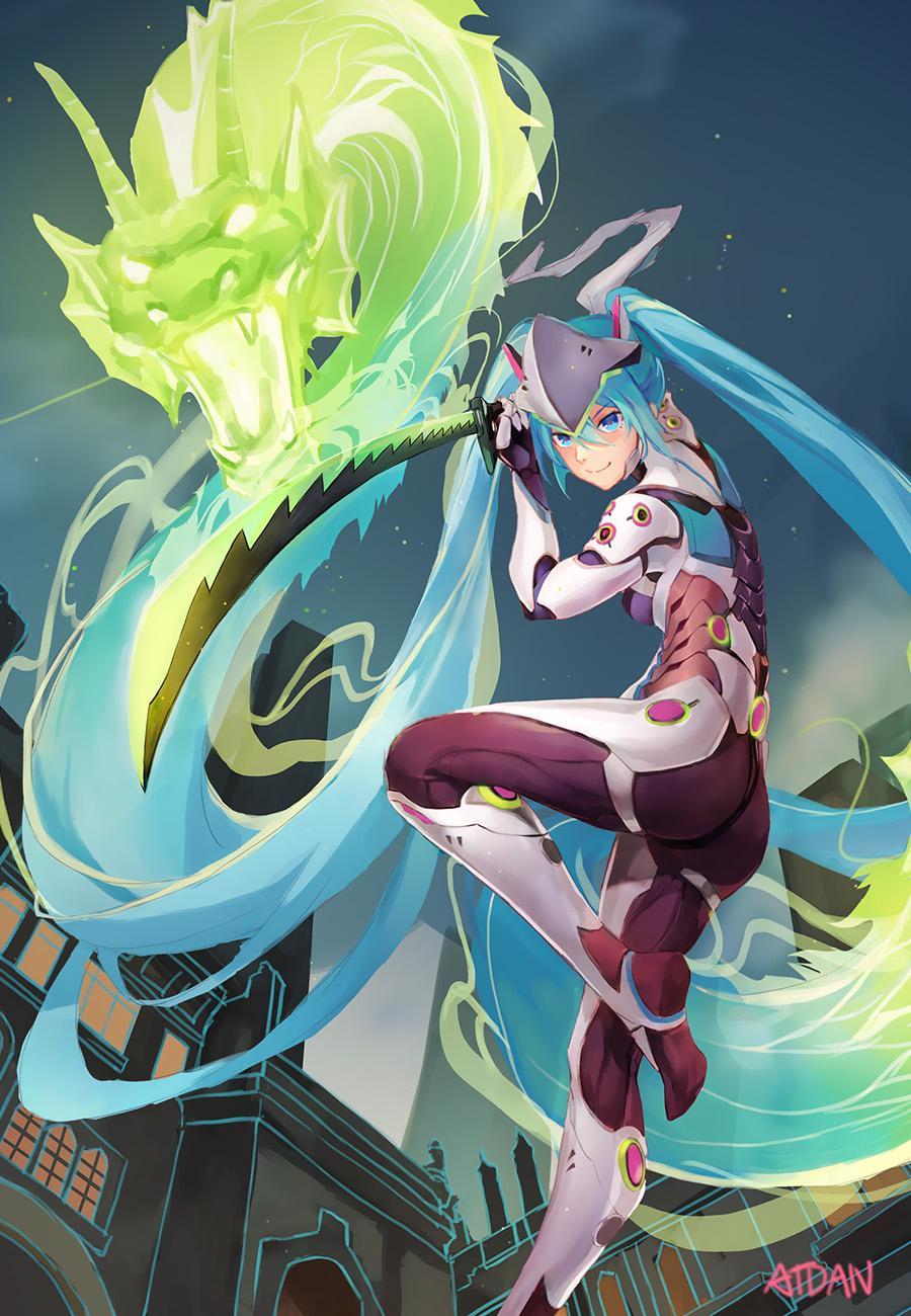 Hatsune Miku Genji Overwatch Know Your Meme Hatsune Miku Genji Overwatch Know Your Meme