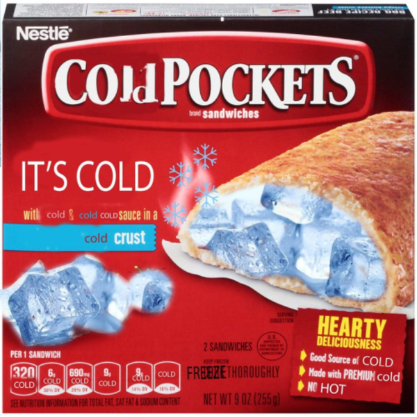 COld POCKETS Made with PREMIUM cold Hot Pockets Box Parodies Know