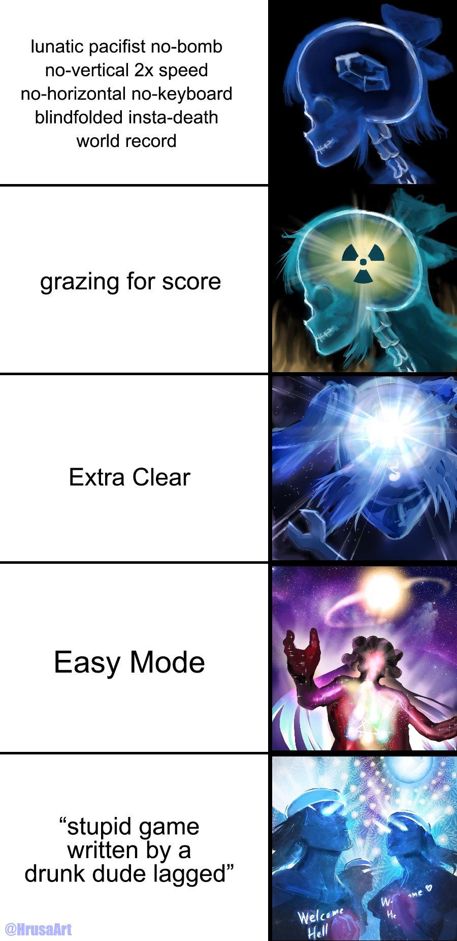 touhou-difficulty-expanding-brain-touhou-project-project-know-your-meme