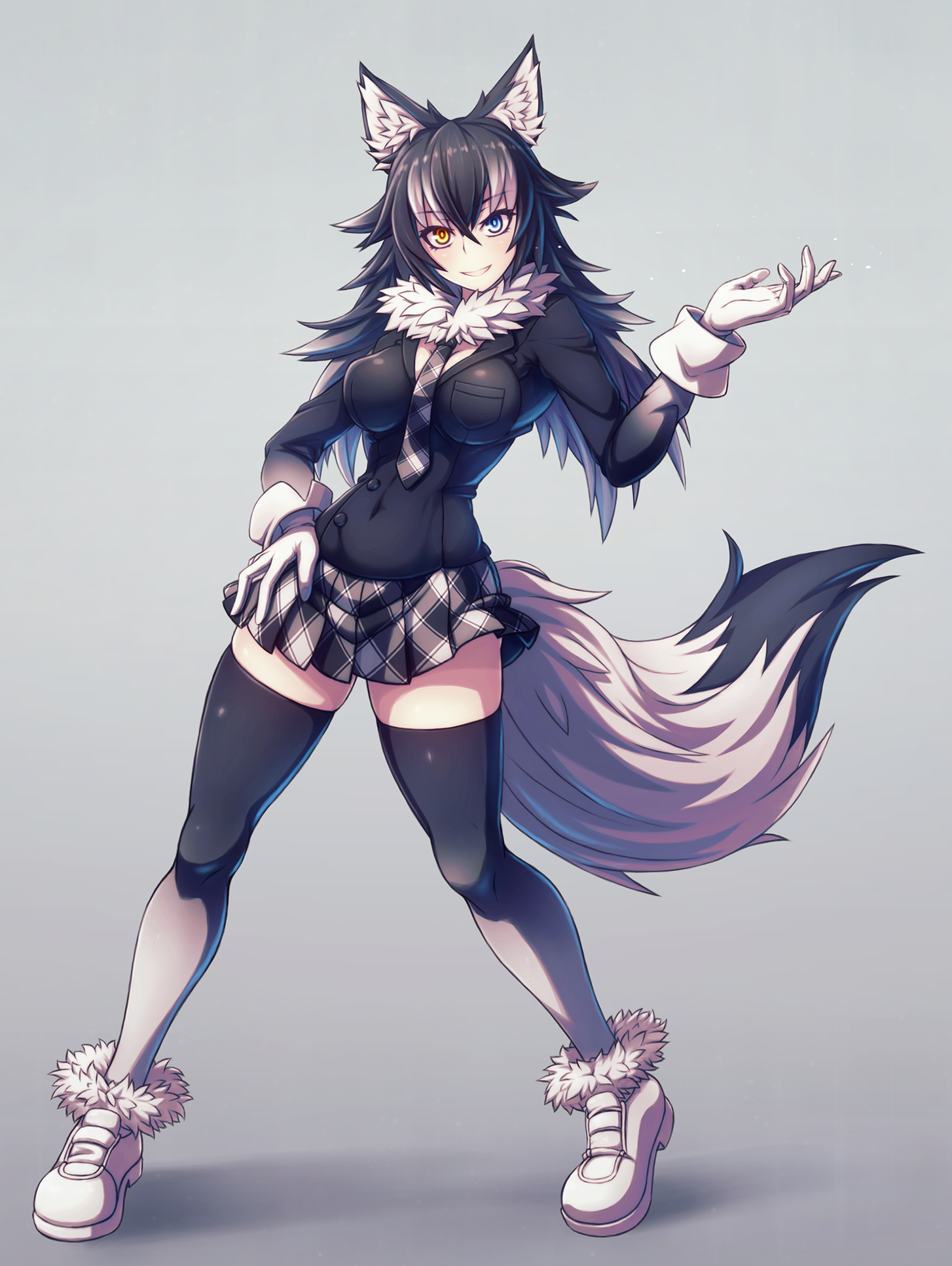 Gray wolf by poifuru | Kemono Friends | Know Your Meme