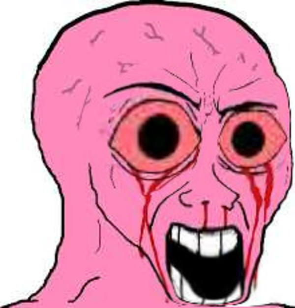 Bulging Eyes Pink Wojak Know Your Meme