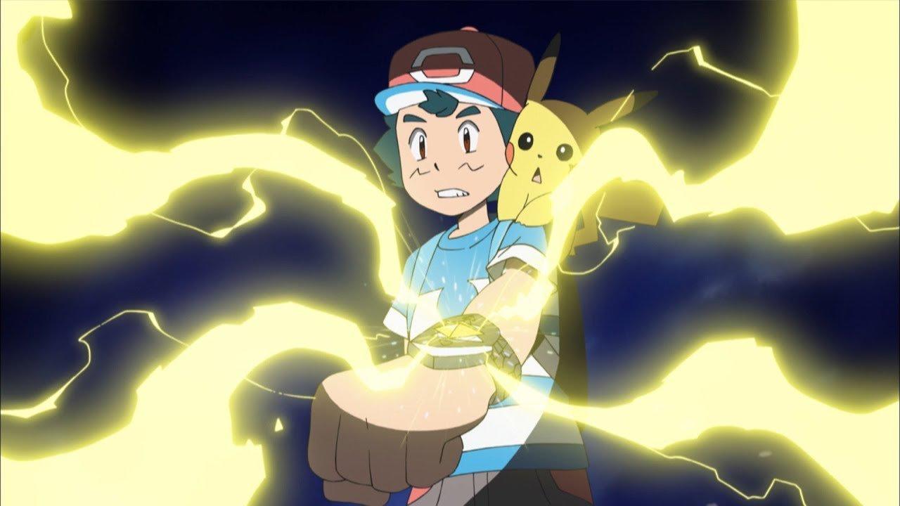 Ash's ElectriumZ upgrading into PikashuniumZ Pokémon Sun and Moon