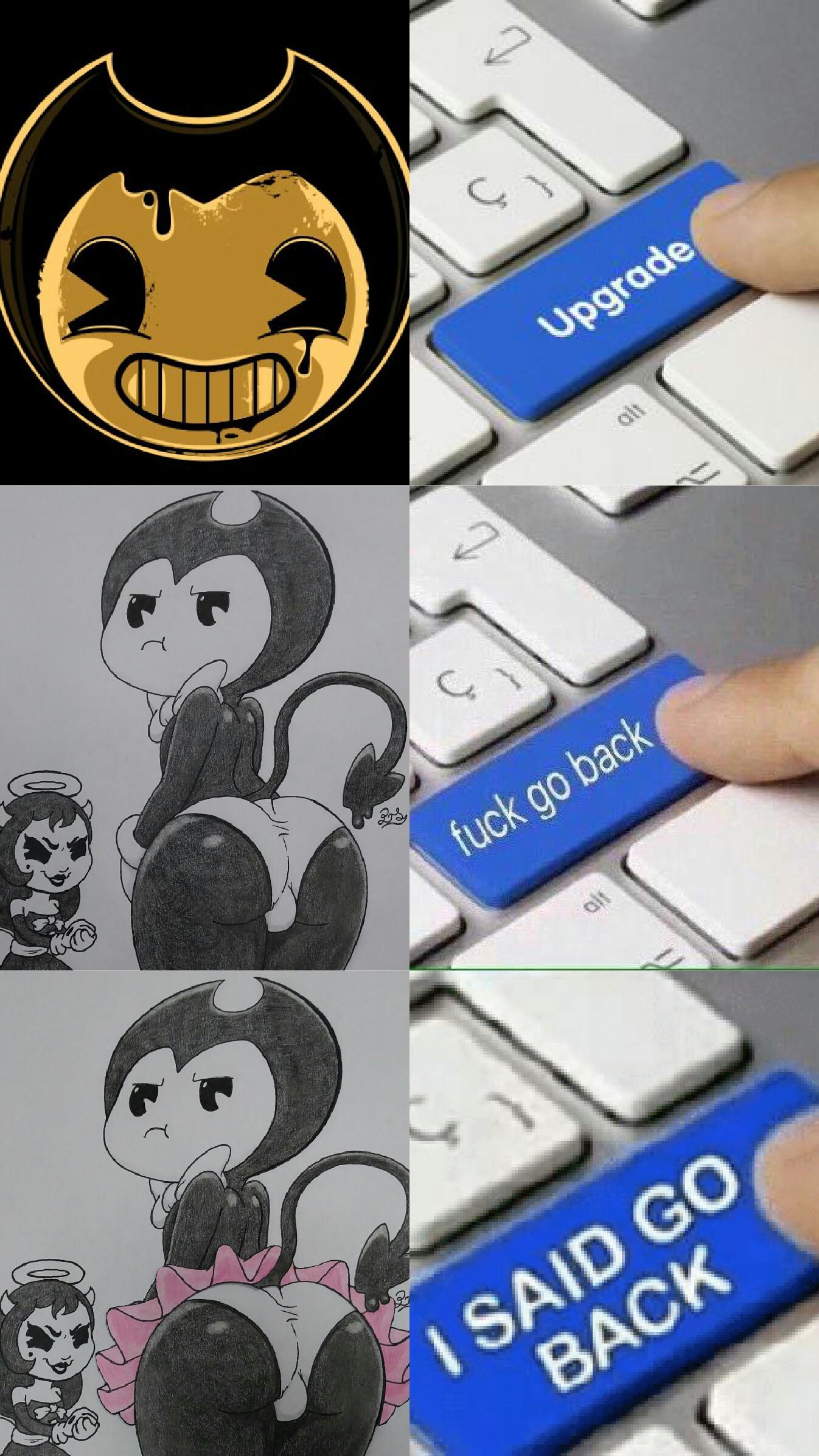 Bendy and the Ink Machine: GO BACK | Upgrade Button | Know Your Meme