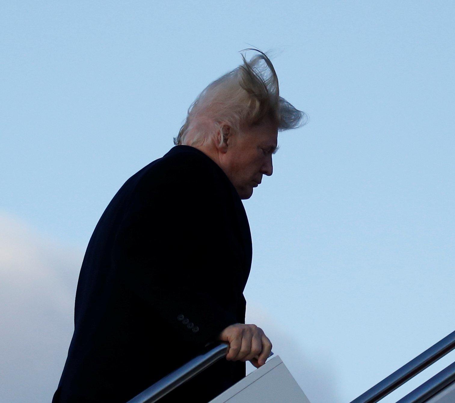 Donald Trump S Hair Blowing In The Wind Ii Donald Trump S Hair Know Your Meme