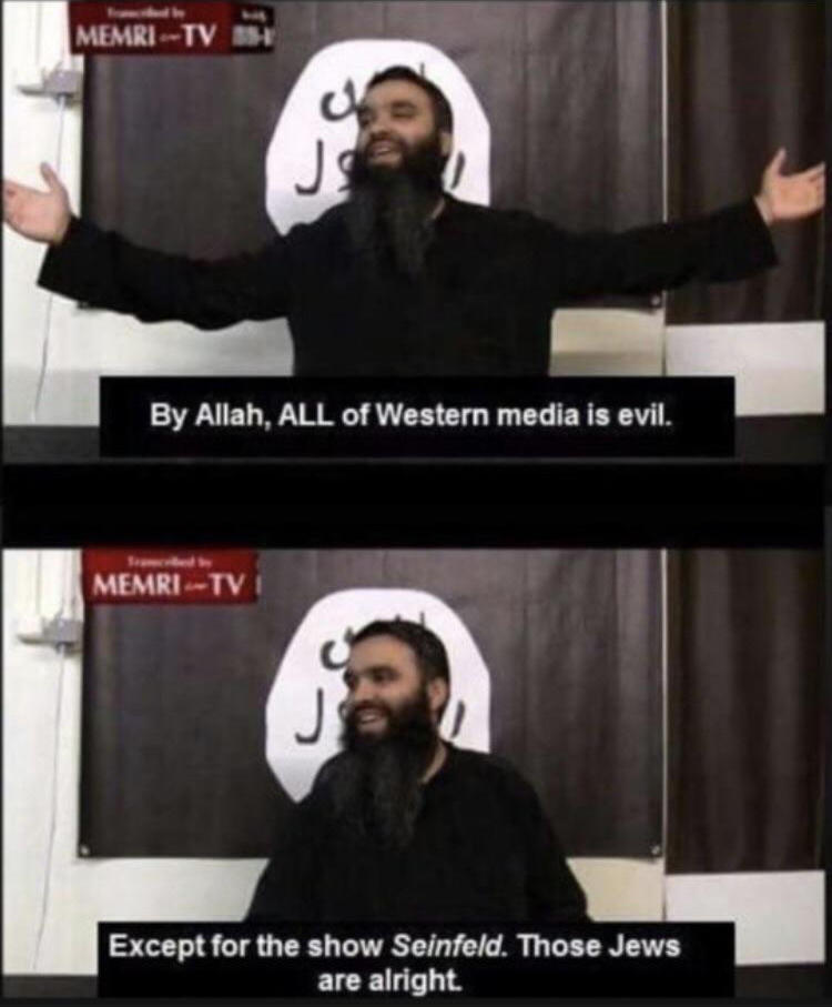 Everything is haram. Except for Seinfield MEMRI TV Know Your Meme