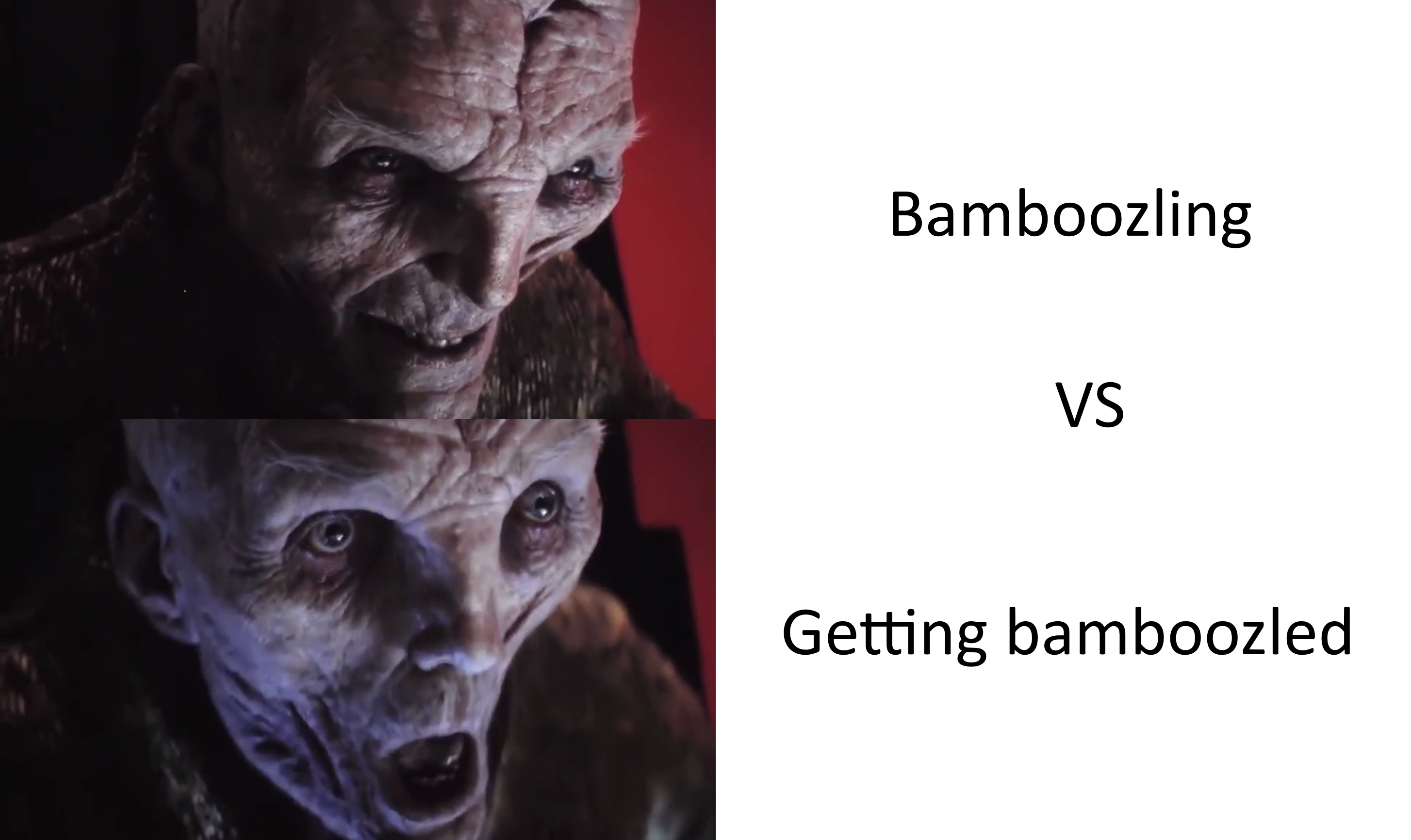 Snoke bamboozling vs getting bamboozled by own apprentice Bamboozle