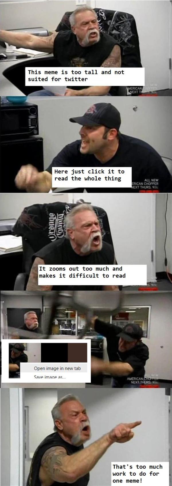 Too Tall For Twitter American Chopper Argument Know Your Meme