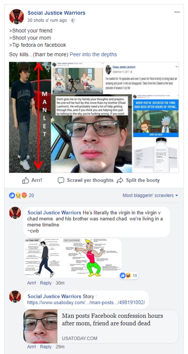 Soyboy Casey James Lawhorn Looks Like Virgin Actually Has A Brother Named Chad Virgin Vs Chad Know Your Meme