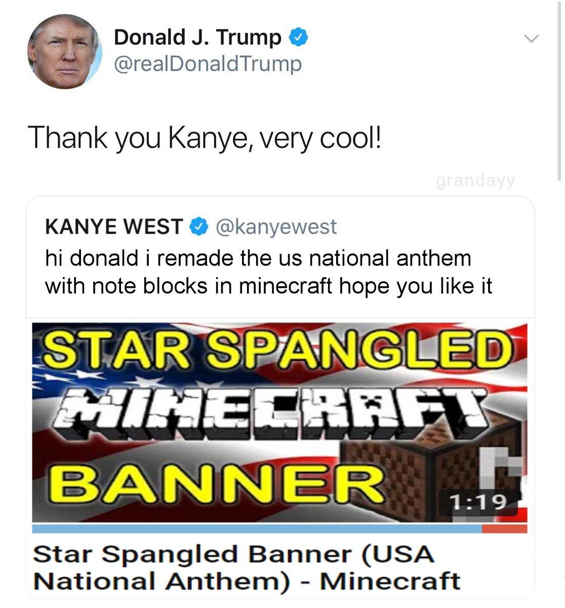 Star Spangled Minecraft Banner Thank You Kanye Very Cool