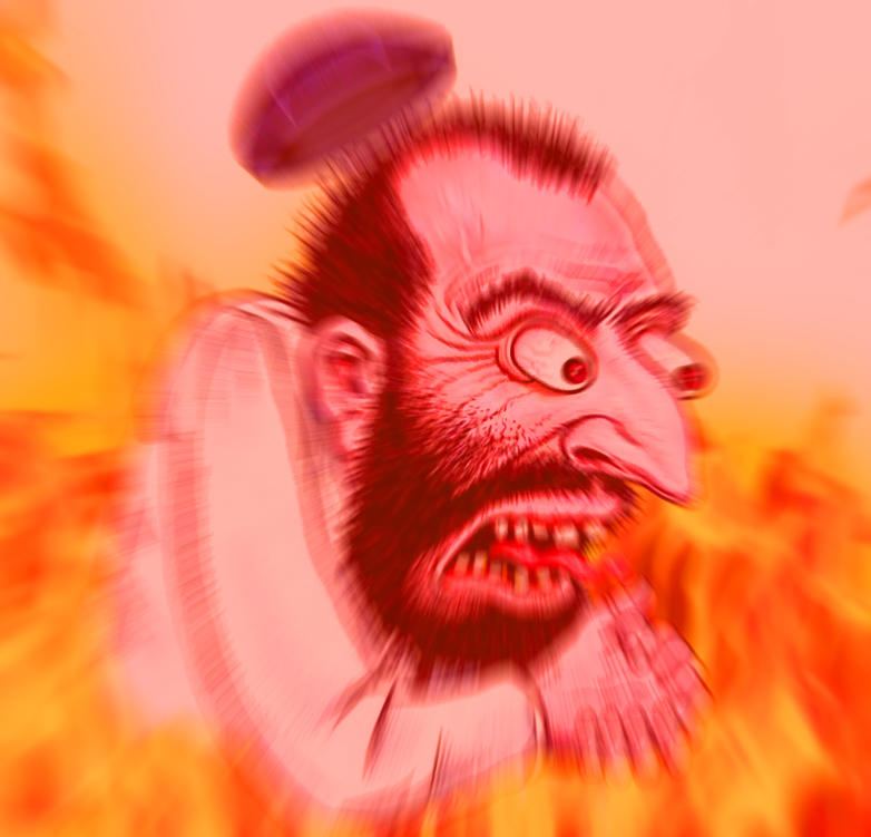 HAPPY MERCHANT IN FIRE | Happy Merchant | Know Your Meme