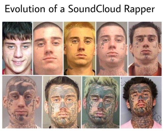 face tattoos rappers meme