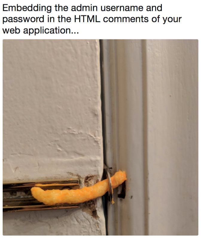 Embedding the admin username and password in the HTML comments of your ...