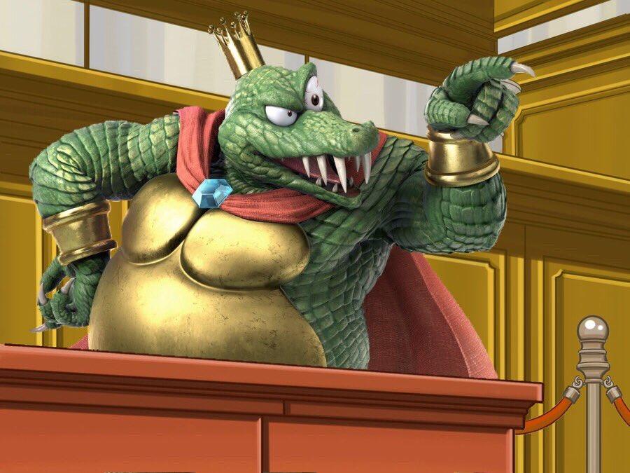 king k. rool from donkey kong is a defense attorney Super Smash