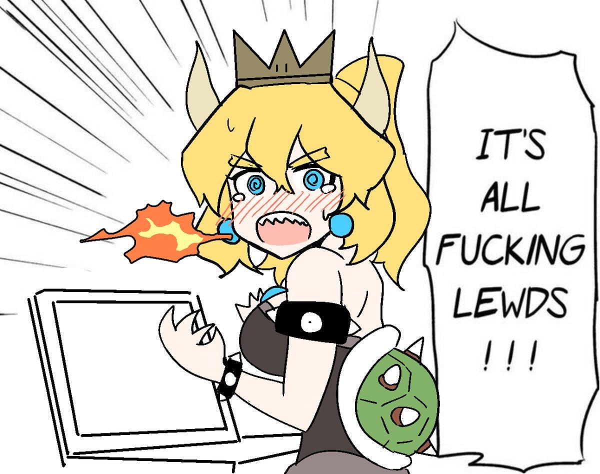 Bowsette reacts to fanart. | Bowsette | Know Your Meme
