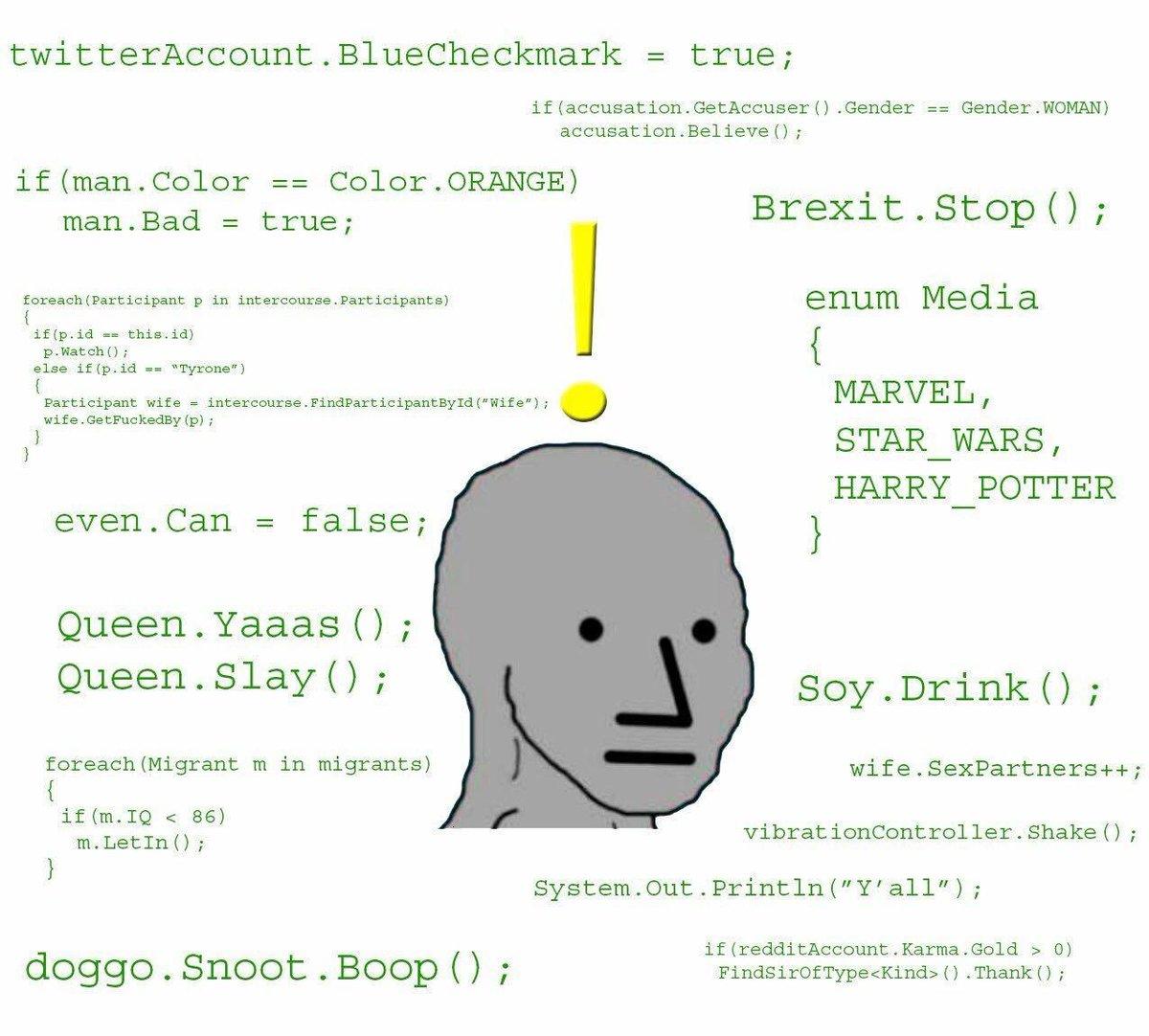 NPC Programming | NPC Wojak | Know Your Meme