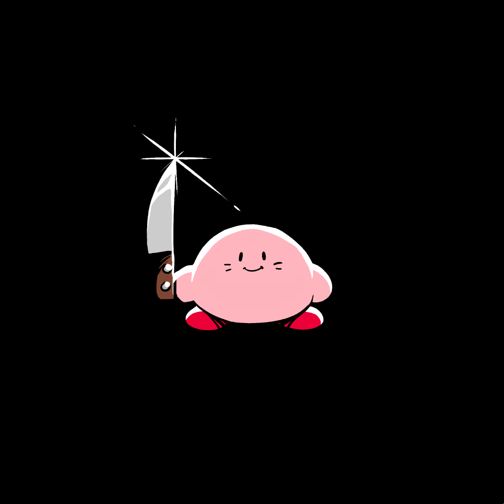 HE'S GOT A KNIFE Kirby With A Knife Know Your Meme