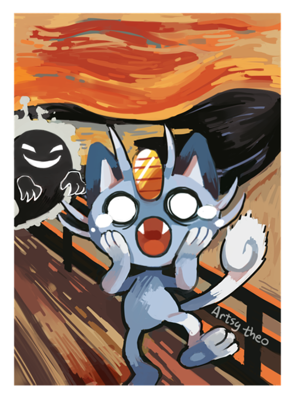 The Scream Alolan Meowth Edition Pokémon Sun and Moon Know Your Meme