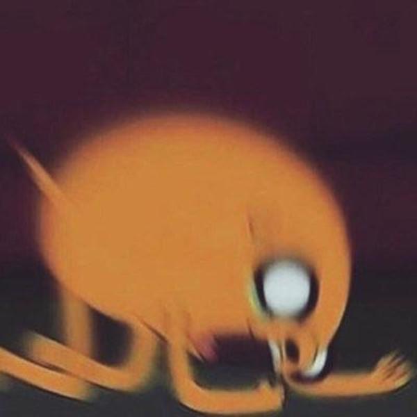 When the fact that Adventure Time ends in 3 days Jake Bit By Spider