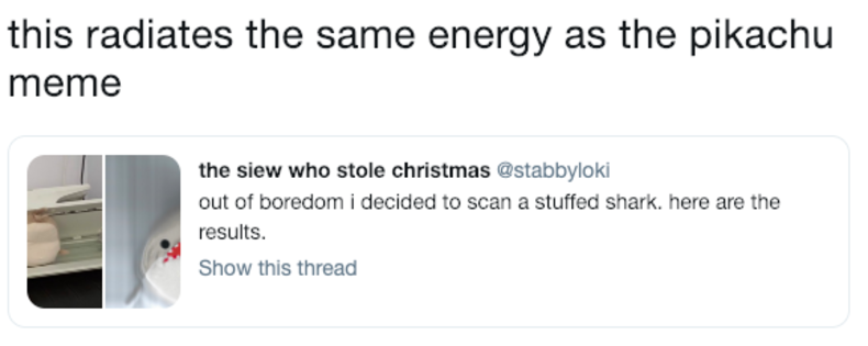 this radiates the same energy as the pikachu meme | Copy Shark | Know ...