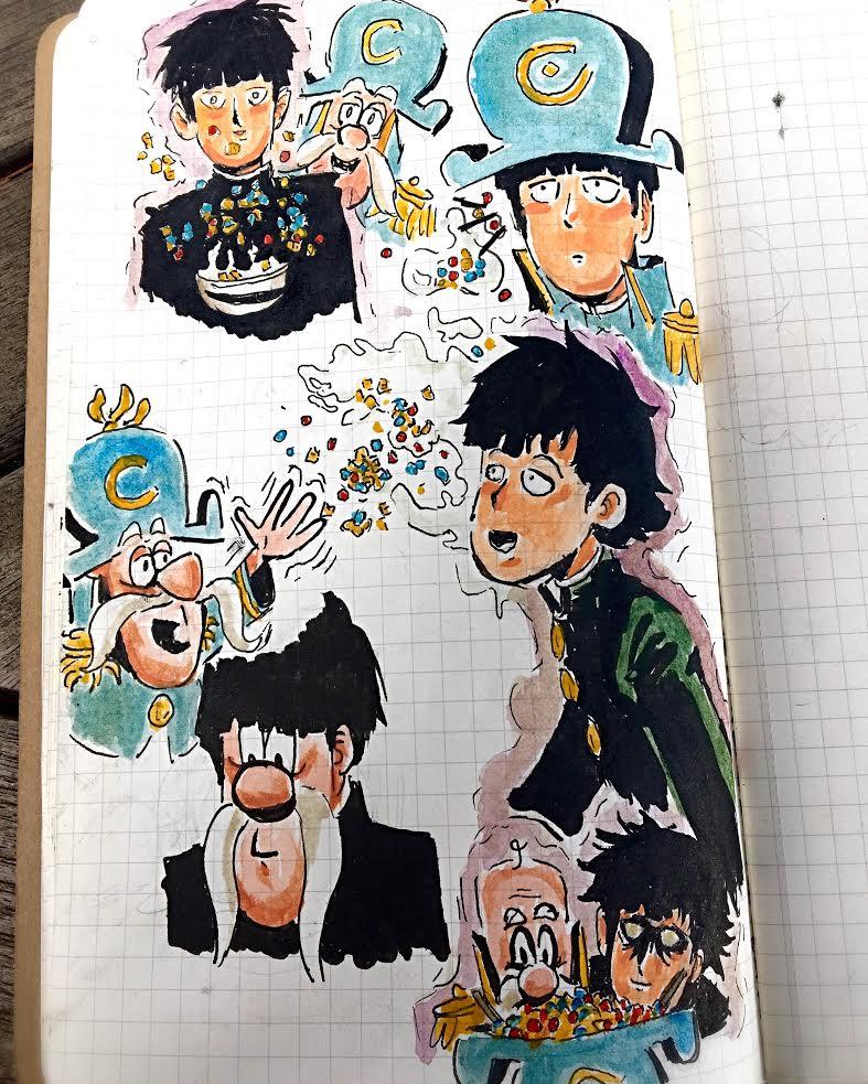 Mob Loves Milk. Cap'n loves crunch. | Mob Psycho 100 | Know Your Meme