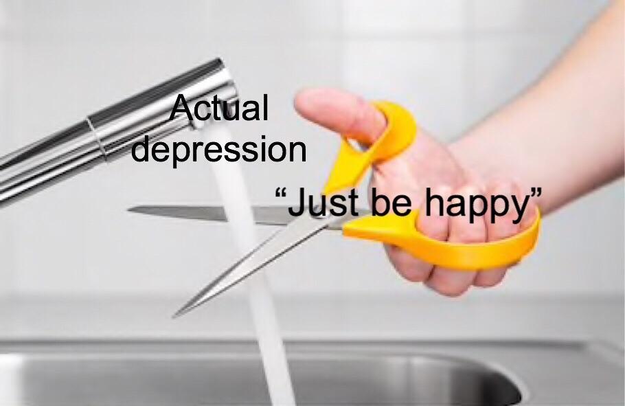 Wow, my depression is cured Scissors vs. Water Know Your Meme