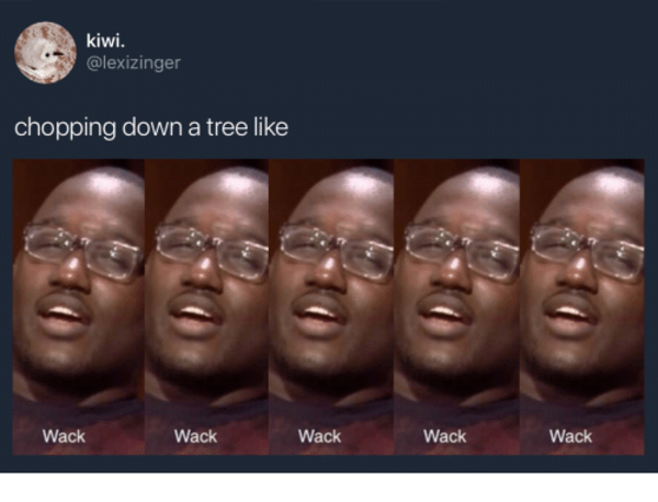 Chopping Down A Tree Like Wack Know Your Meme