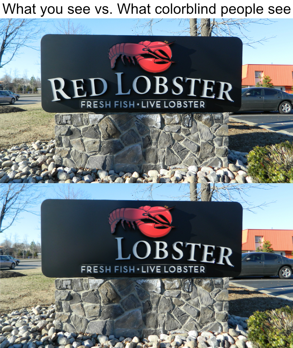 Red Lobster 2 What Colorblind People See Know Your Meme
