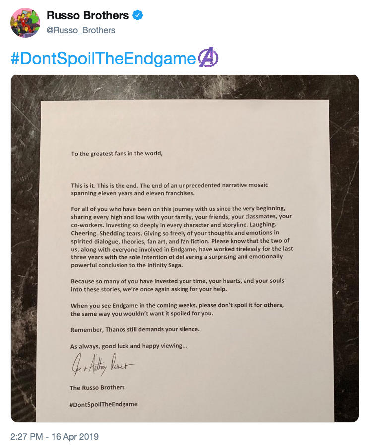DontSpoilTheEndgame Avengers Endgame Know Your Meme