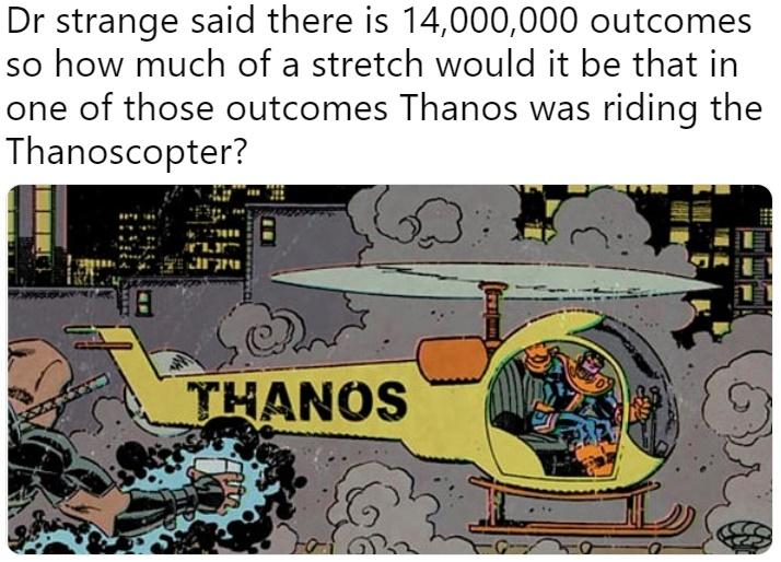 Thanoscopter Might Exist In The MCU Thanoscopter Know Your Meme
