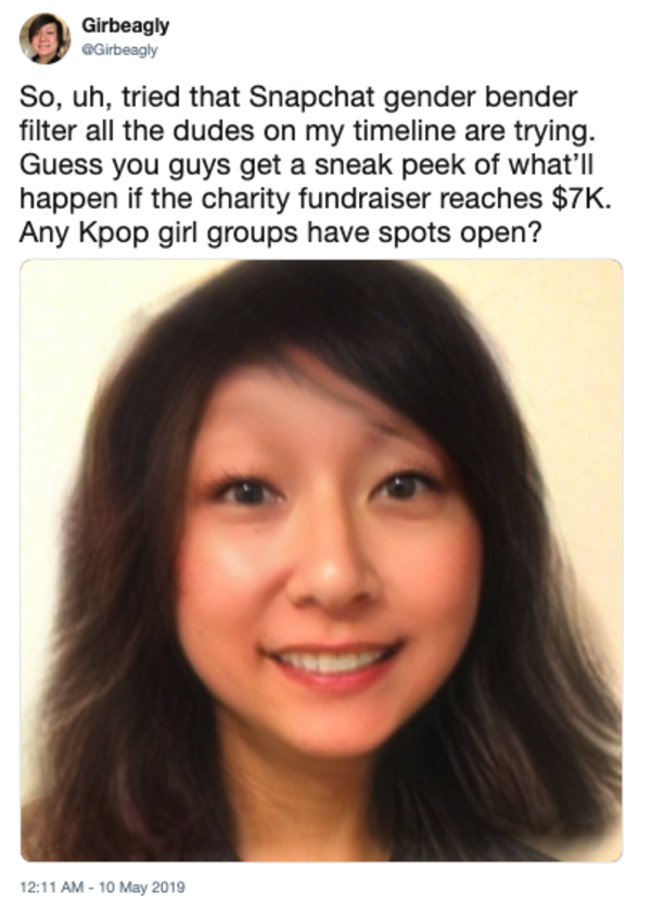 KPop Snapchat Gender Change Filter Know Your Meme