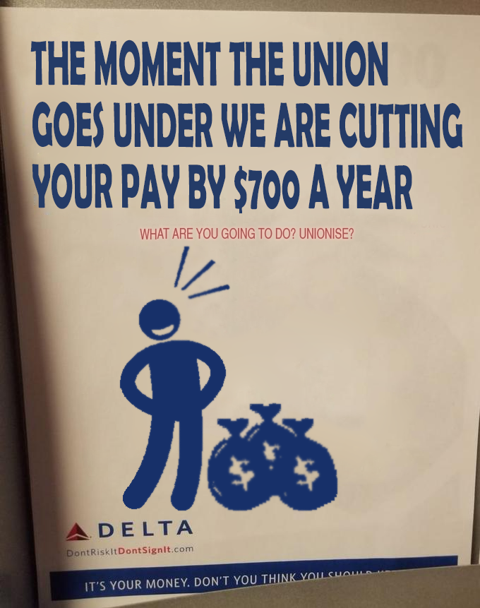 Just to spite you Delta's AntiUnion Flyer Know Your Meme