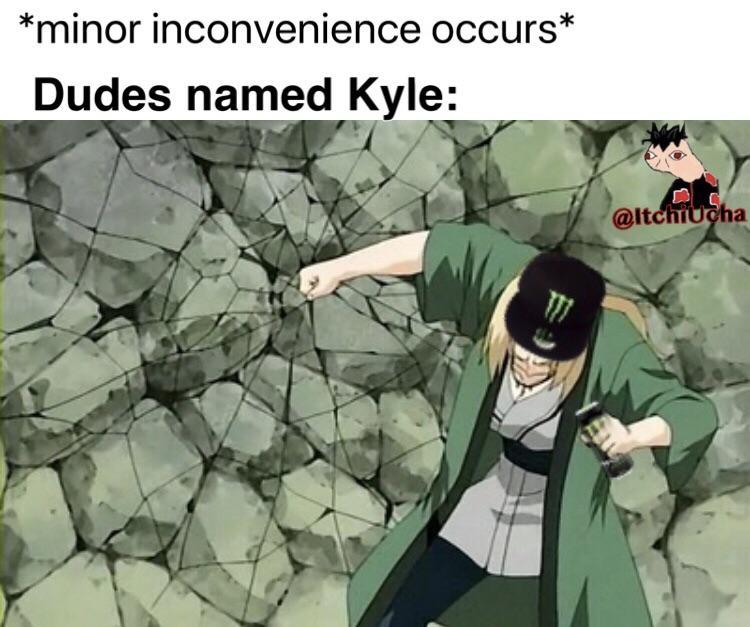 Animeme Kyle Punches Drywall Know Your Meme