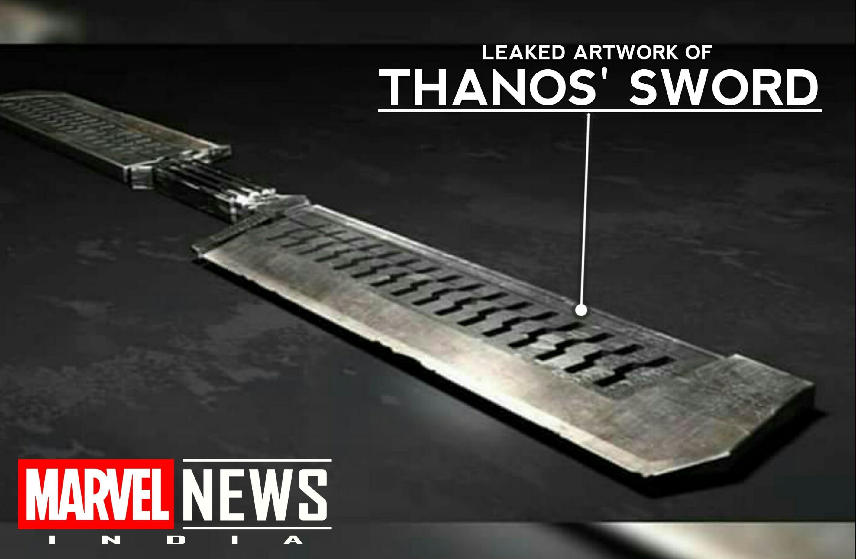 A Leaked Artwork Of Thanos Sword Thanoscopter Blade Know Your Meme