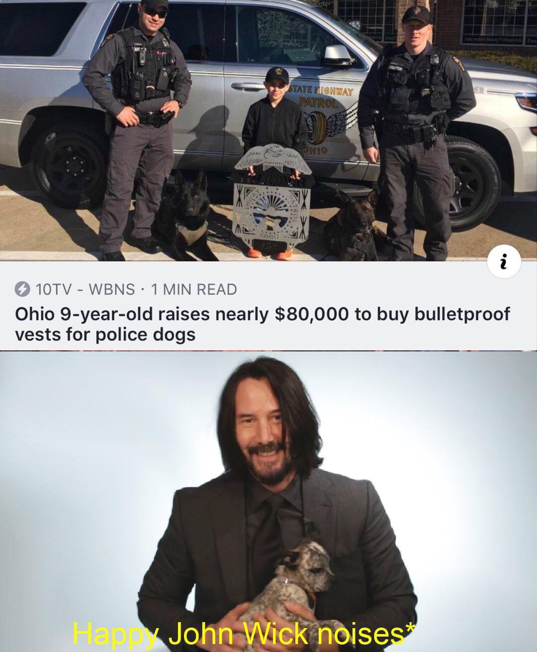 Bulletproof vests for police dogs Keanu Reeves Know Your Meme