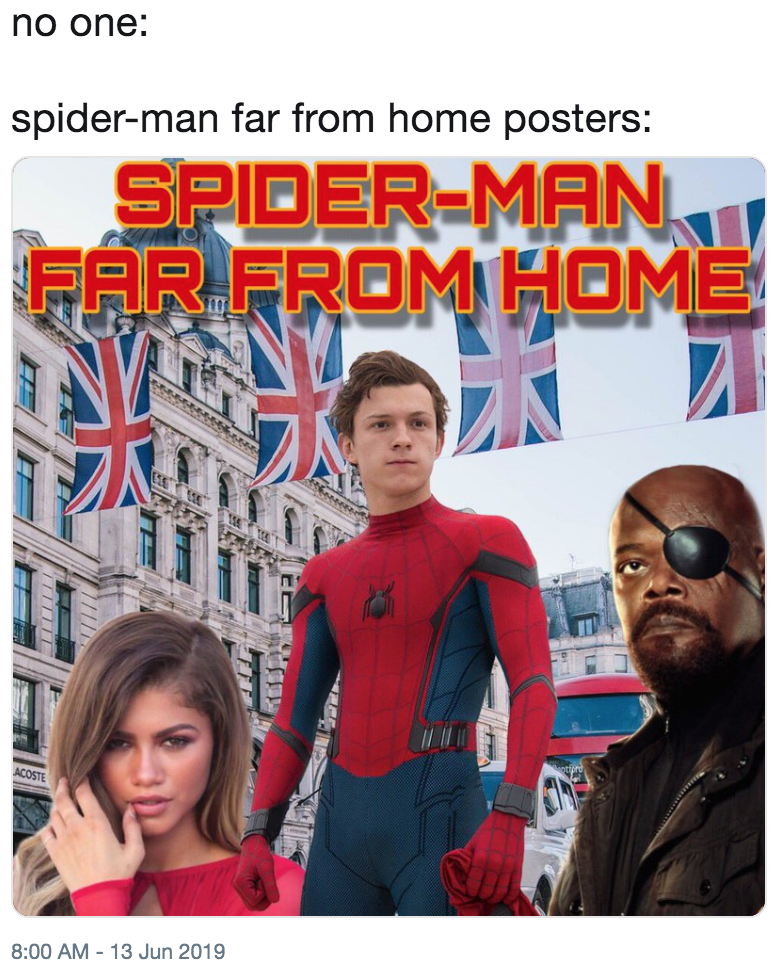 No One Spider Man Far From Home Posters Spider Man Far From Home Imax Poster Parodies Know Your Meme
