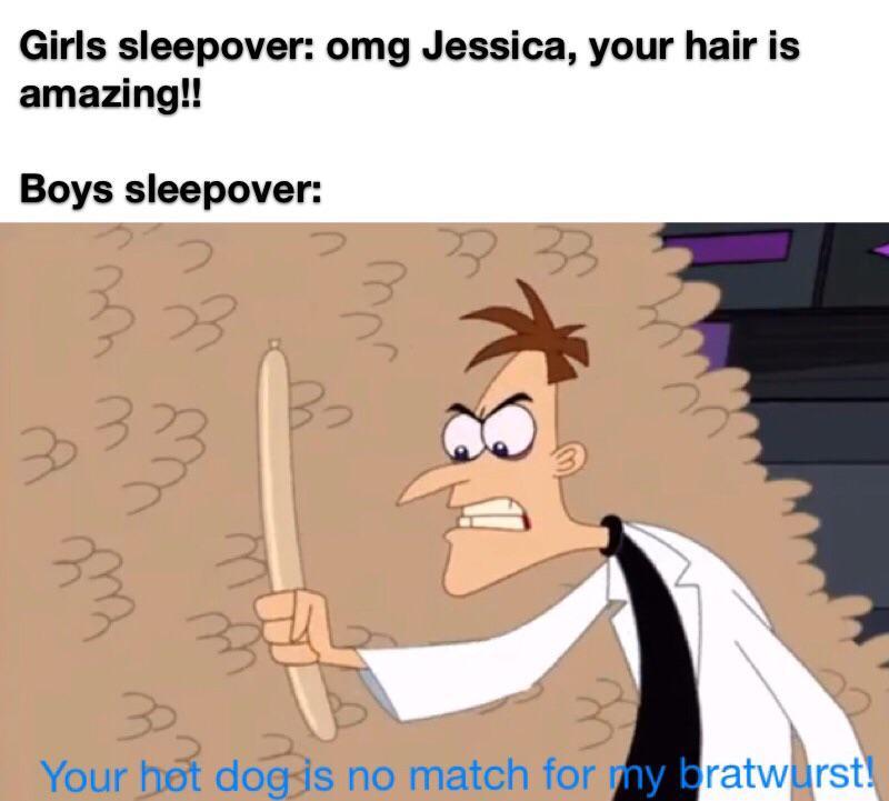 jessica your hair is amazing Boys Sleepovers vs. Girls Sleepovers