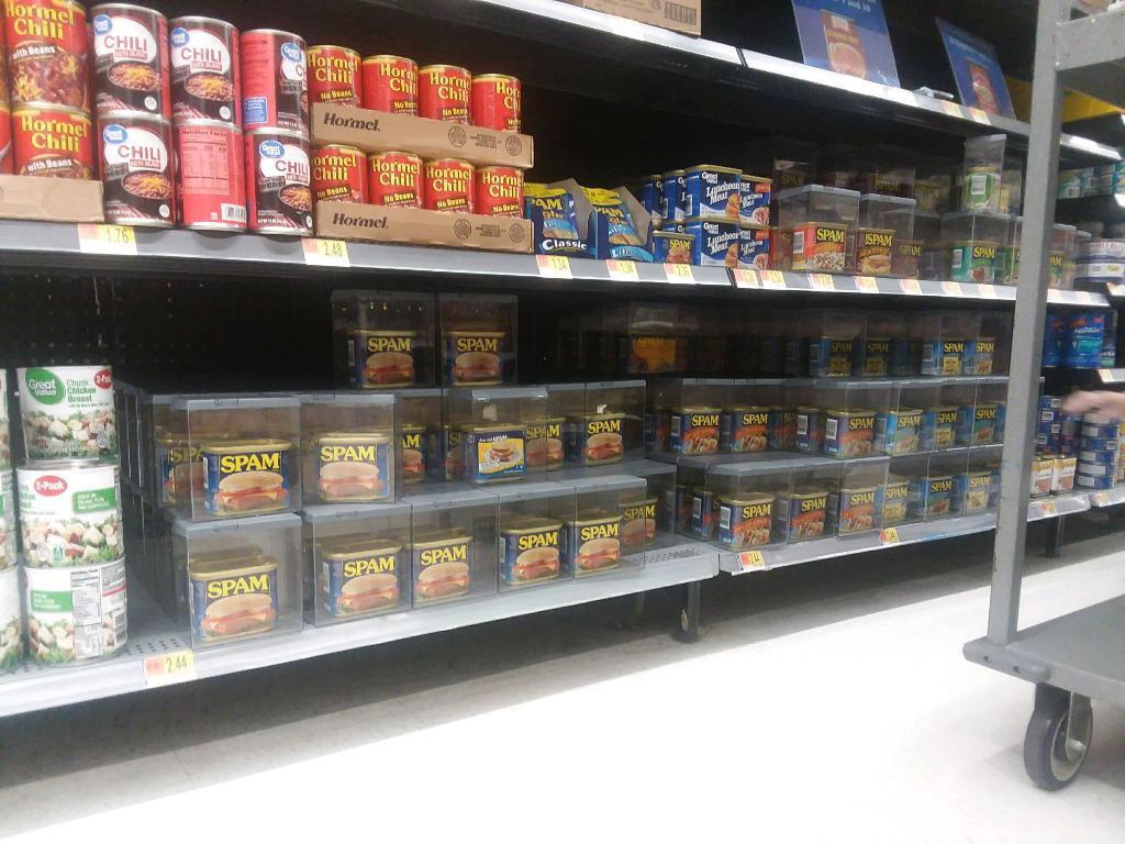 Spam locked up in a WalMart in Hawaii r/mildlyinteresting Mildly