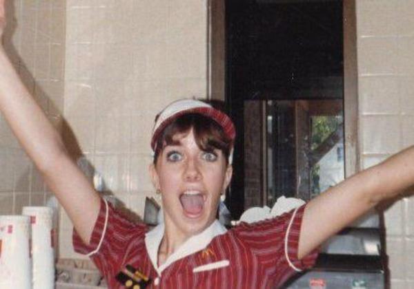 My Mom Looking Exceedingly Happy At Her Mcdonald S Job Circa 1985