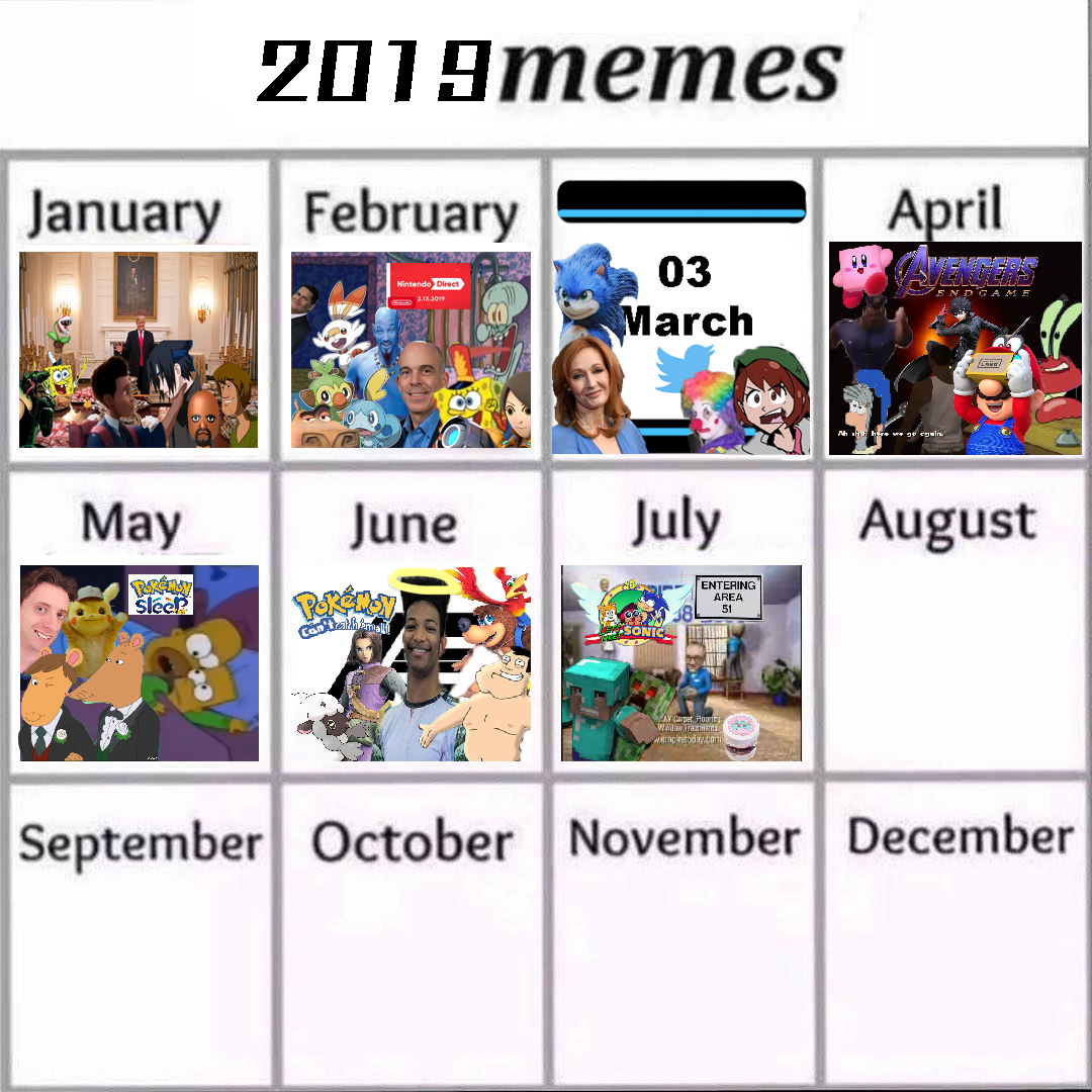 2019 Meme Calendar July Update Meme Of The Month Calendars Know