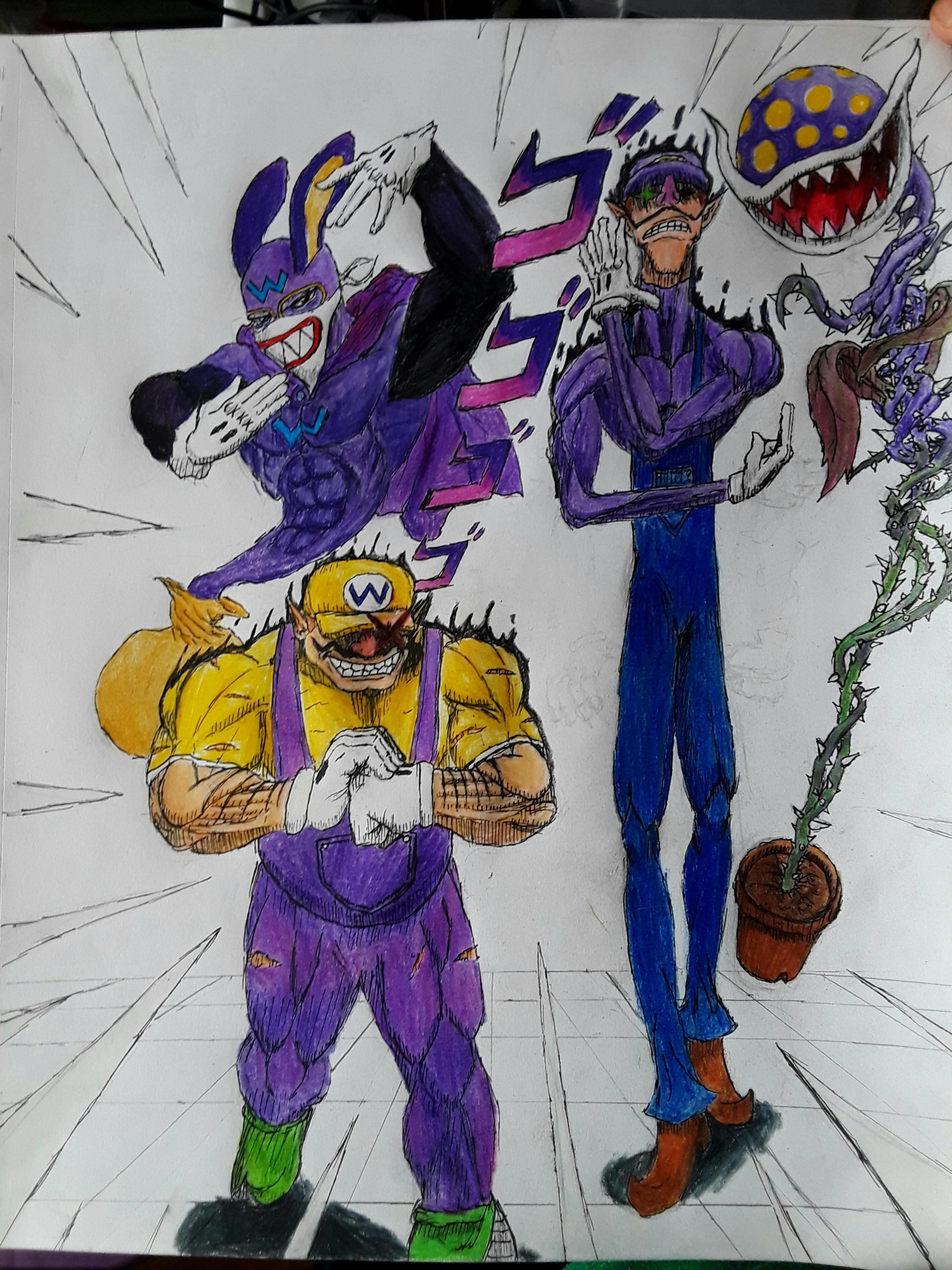 Oc Wario And Waruigi With Their Stands Star Nabbit And Piranha Purple R Shitpostcrusaders Jojo S Bizarre Adventure Know Your Meme