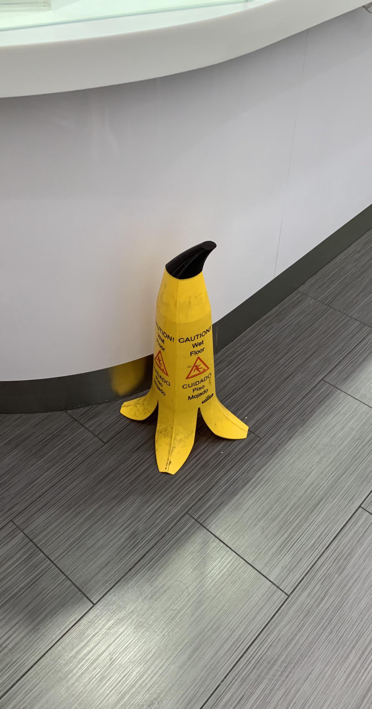 Wet Floor Sign Looks Like A Banana Viewfloor.co
