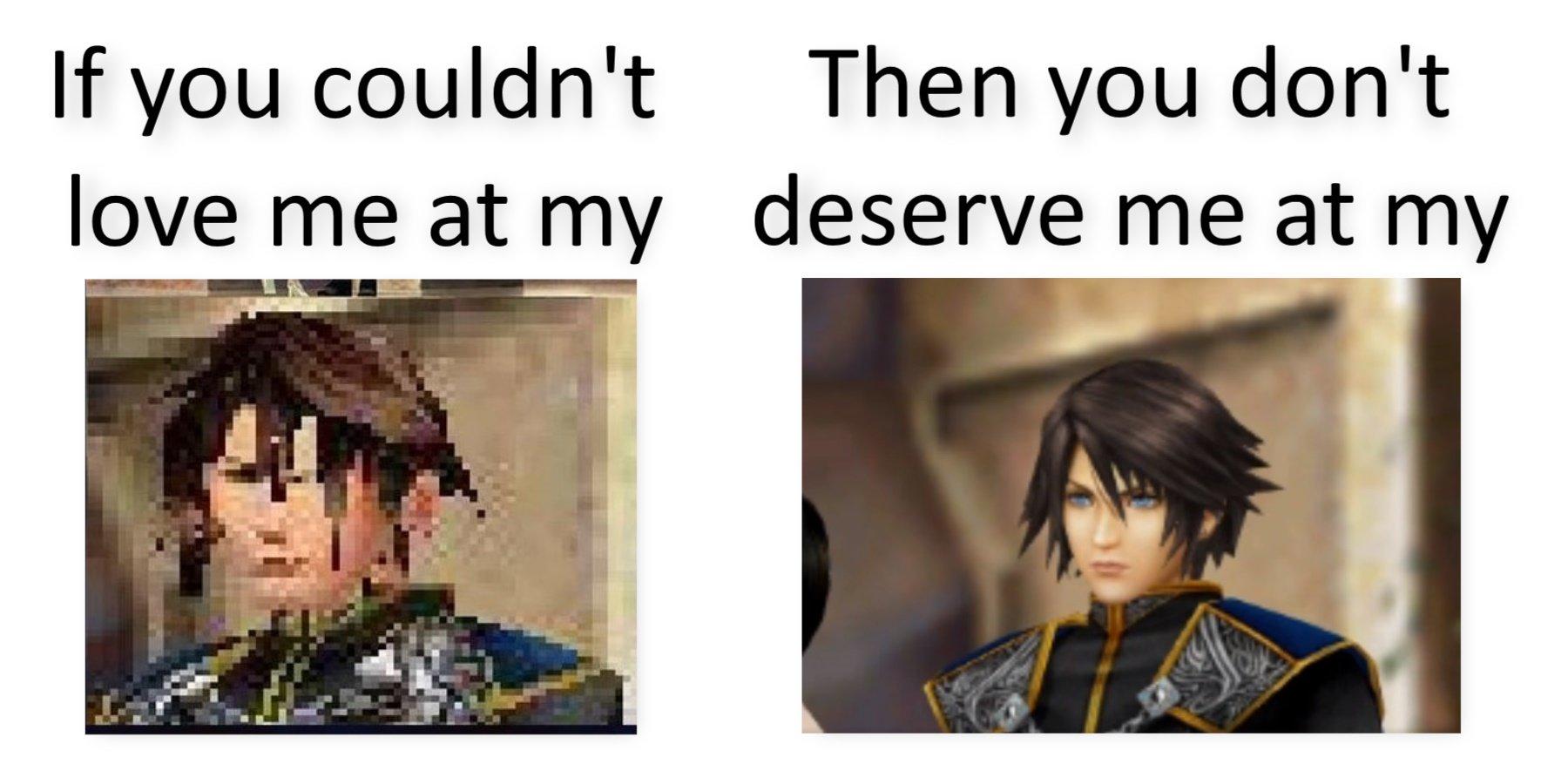 "Best looking guy here" now in HD Final Fantasy Know Your Meme