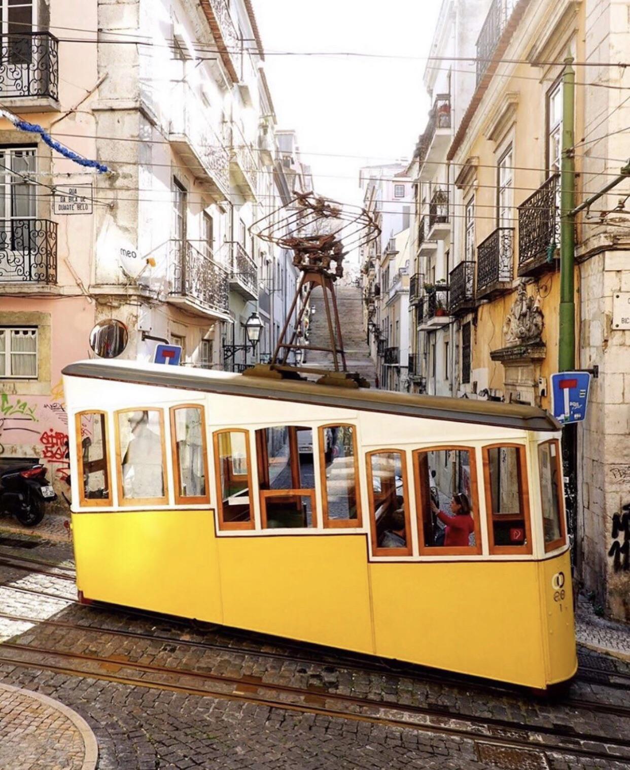 A Cable Car Trolley On A Hill In Lisbon Portugal R Mildlyinteresting Mildly Interesting Know Your Meme